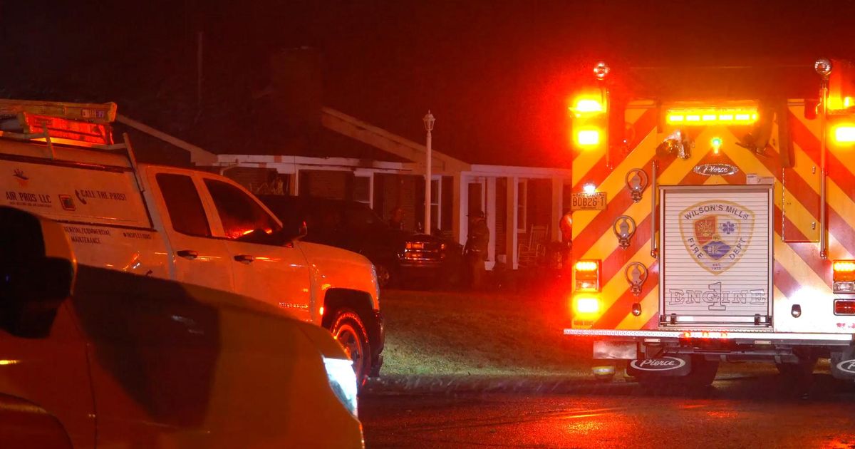 Smithfield home catches fire