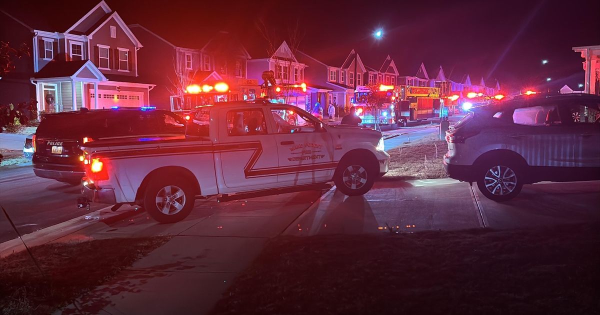 Wake Forest home catches fire overnight