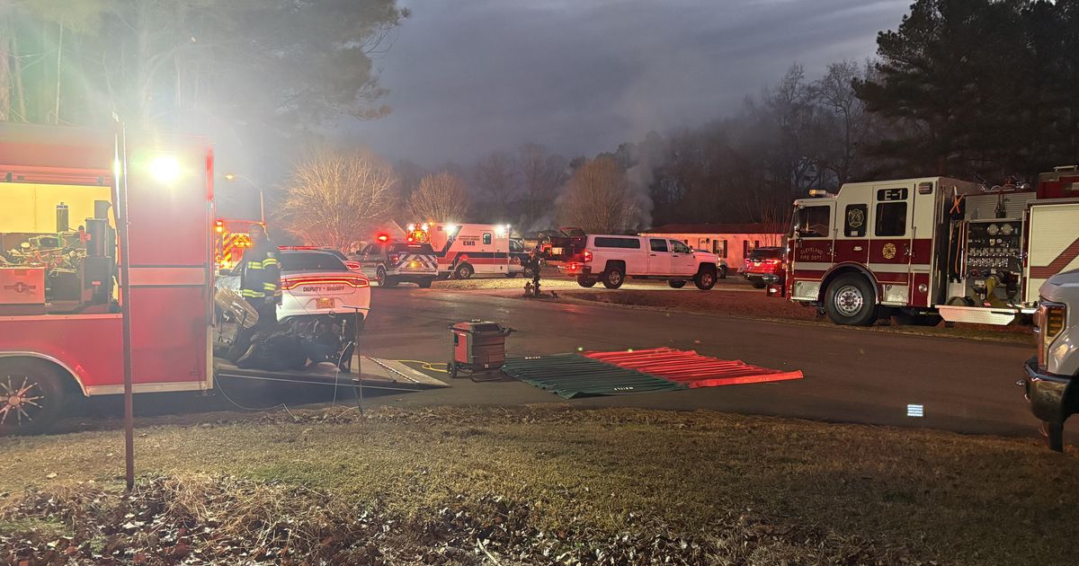 Johnston County home fire draws large response