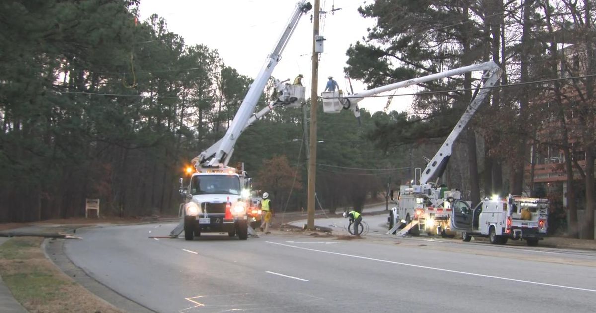 Crews wrap up utility pole repairs near WakeMed campus