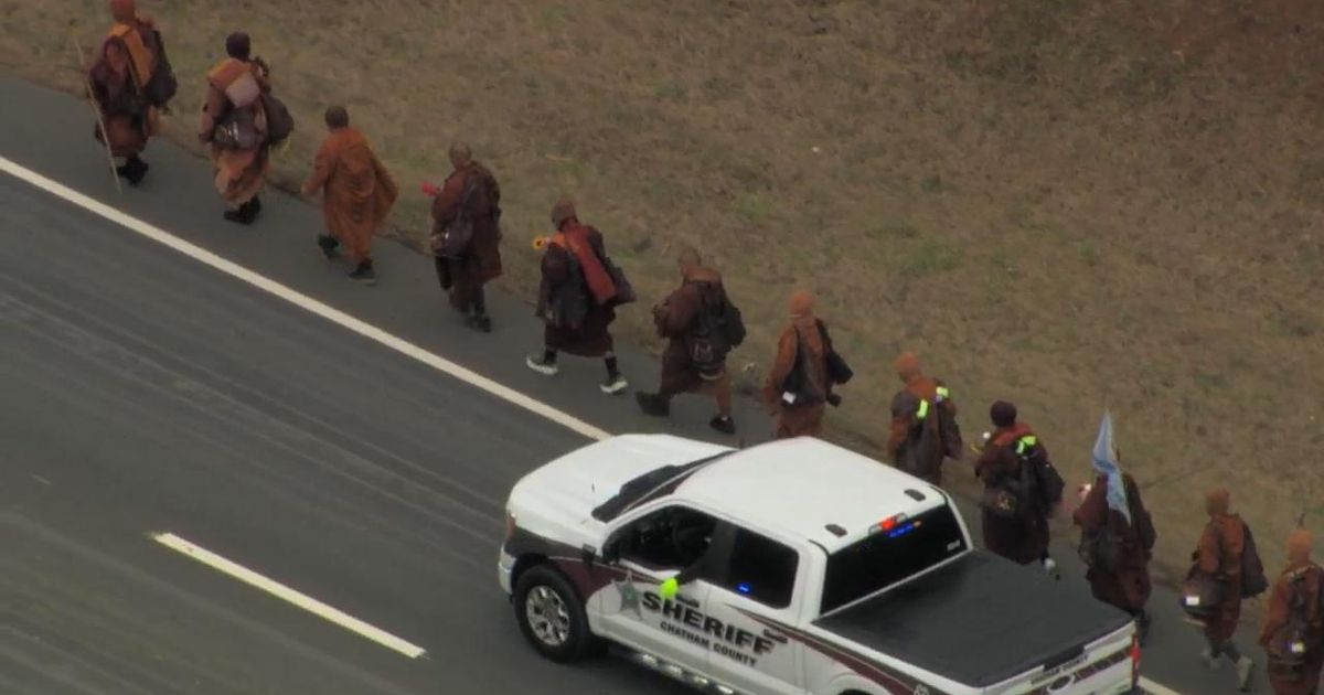 'Walk For Peace' monks walk through Wake County, will be in Raleigh Saturday. Here's how to see them