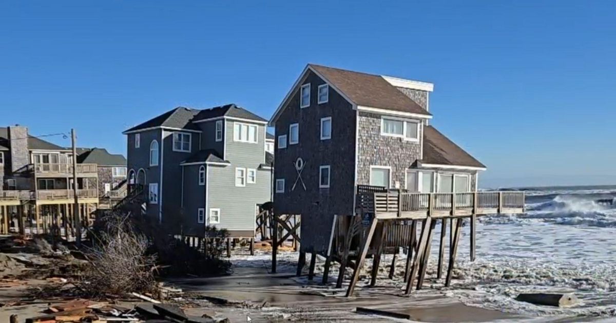 Four houses fall at the Outer Banks in Buxton after storm brought high tides, 60 mph wind gusts