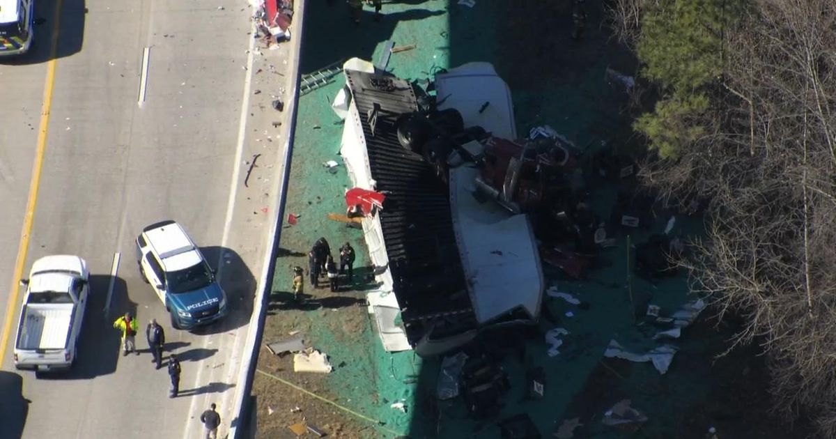 Tractor-trailer falls off bridge on I-87 ramp near I-440, traffic rerouted