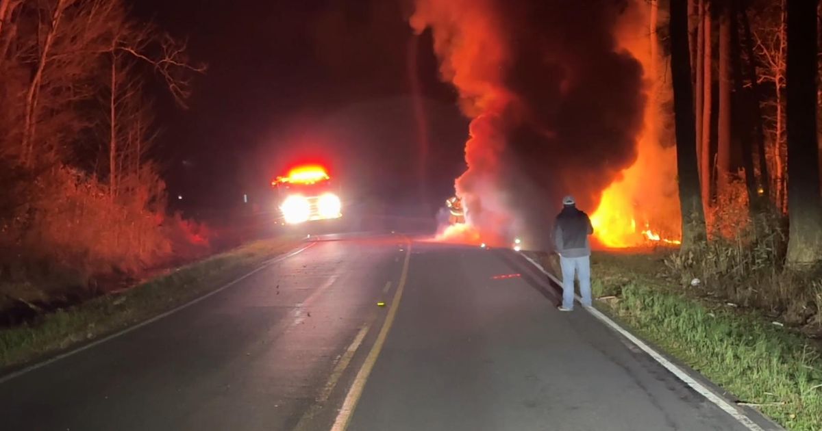 Man escapes fiery truck explosion in Cumberland County