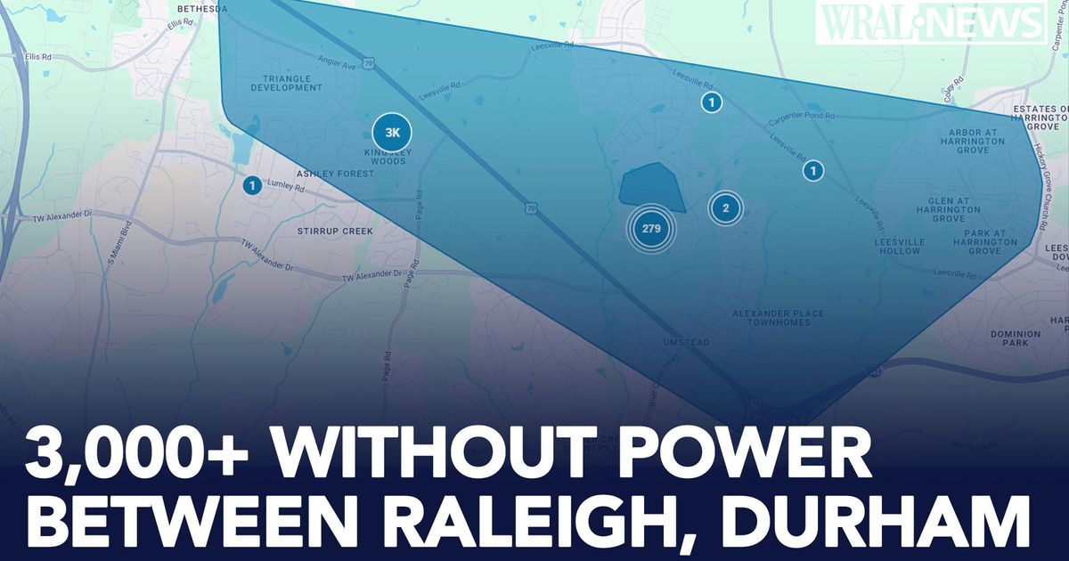 Power restored to 3,000 customers between Raleigh and Durham
