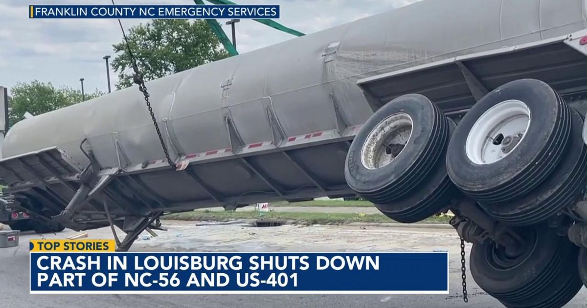 All lanes of US-401 reopened after tanker truck spilled liquid fertilizer in crash