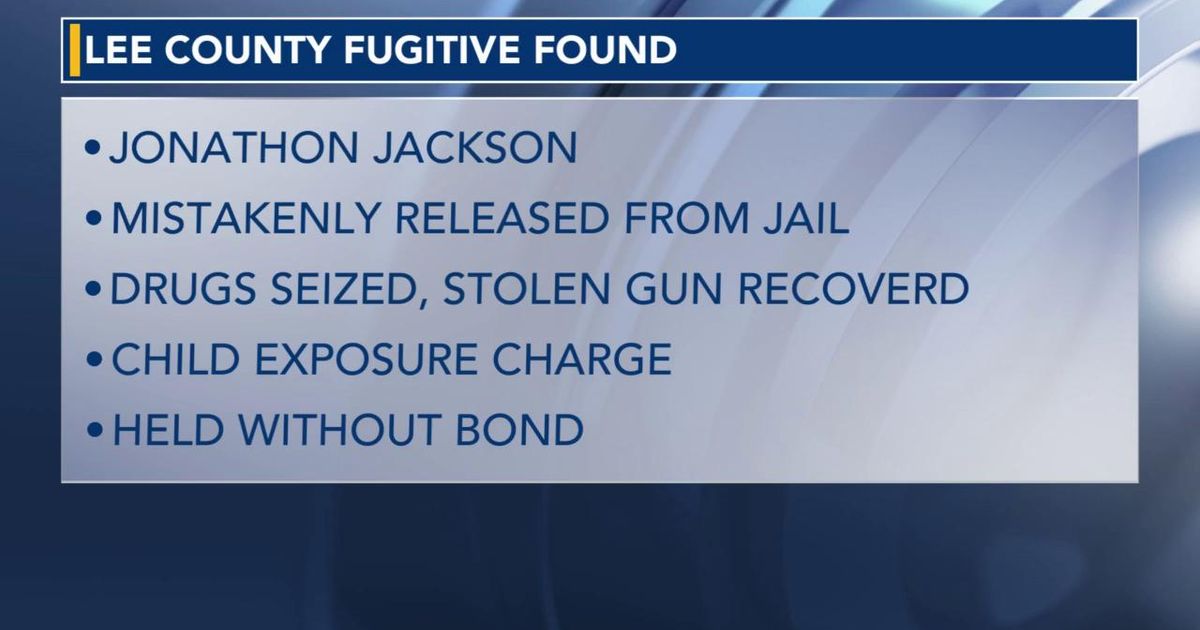 Lee County fugitive found, now back behind bars