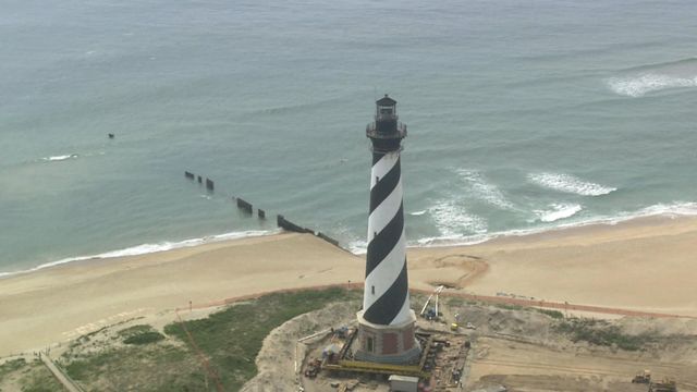 Cape Hatteras Lighthouse move timelapse