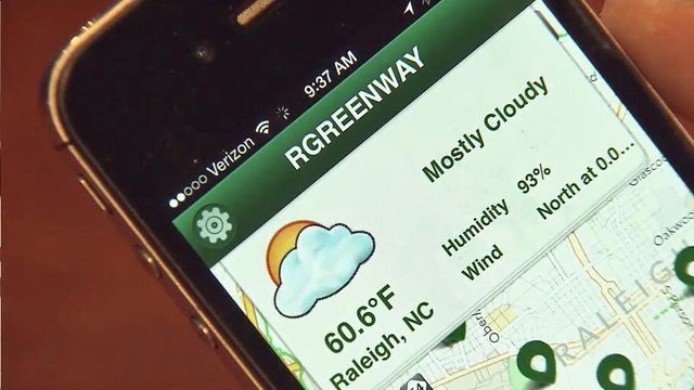 App maps Raleigh greenways