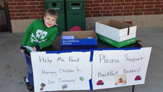 Raleigh boy runs food drive for less fortunate
