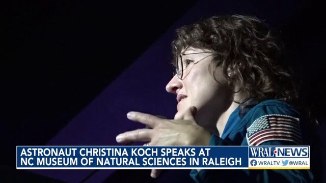 Astronaut Christina Koch speaks at NC Museum of Natural Sciences in Raleigh