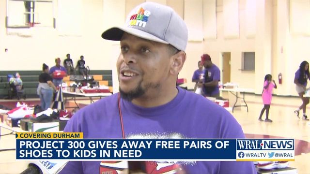 Project 300 gives away free pairs of shoes to kids