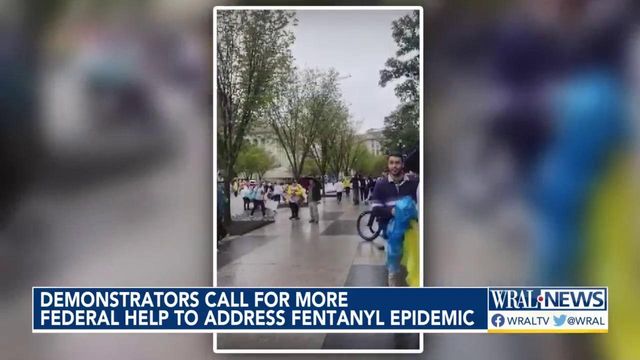 Demonstrators call for more federal help to address fentanyl epidemic