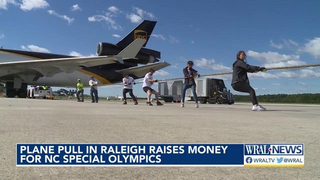 Plane pull in Raleigh raises money for N.C. Special Olympics