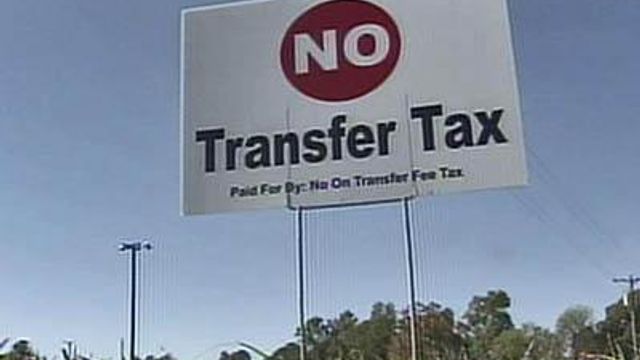 Transfer Tax Idea Not Going Away After Defeat