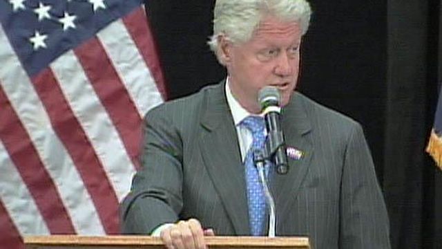 Bill Clinton Campaigns for Wife in Cary