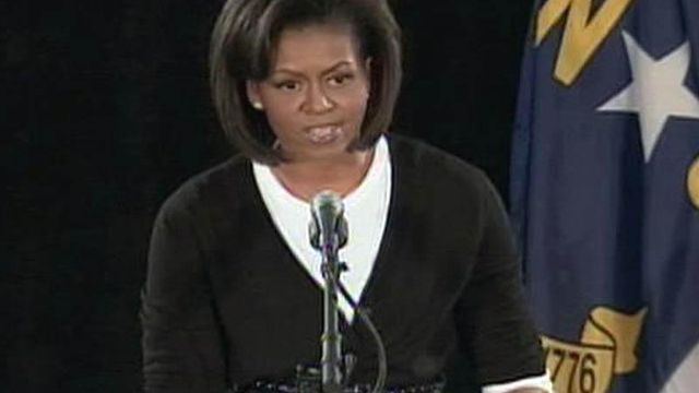 Web only: Michelle Obama praises Fayetteville