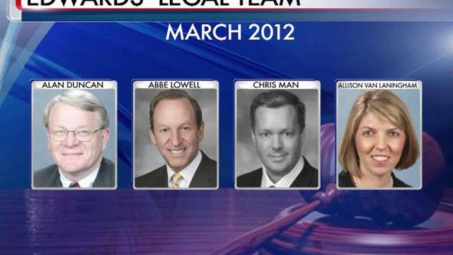 Four attorneys to represent Edwards at trial