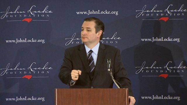 Web only: Cruz addresses Raleigh audience