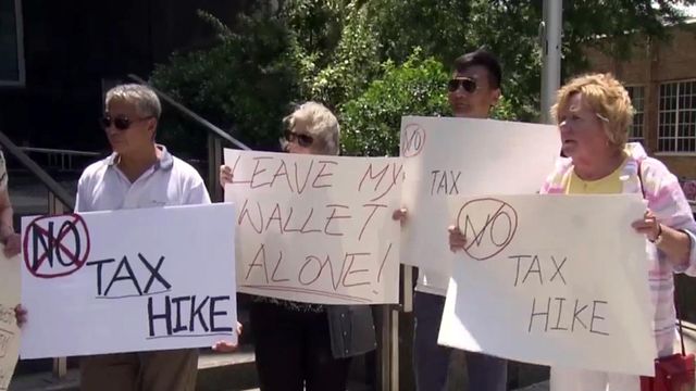 Wake residents protest proposed county tax increase