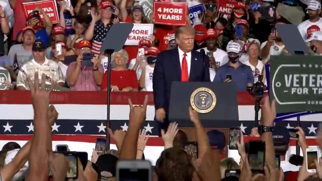 Trump returns to campaign trail in NC