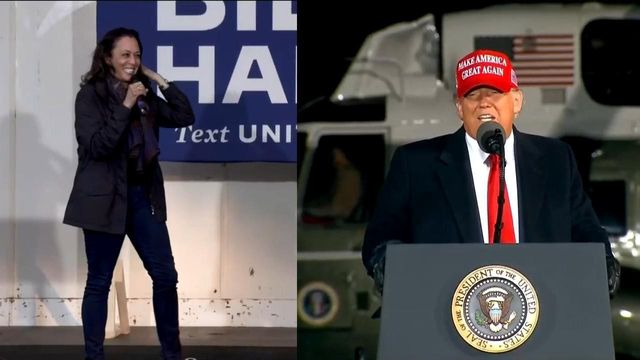 Kamala Harris, President Trump make campaign stops across NC