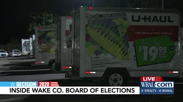 Wake County election officials having late night waiting to count ballots
