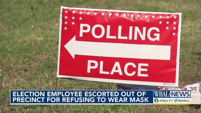 Election employee escorted out of precinct for not wearing face mask