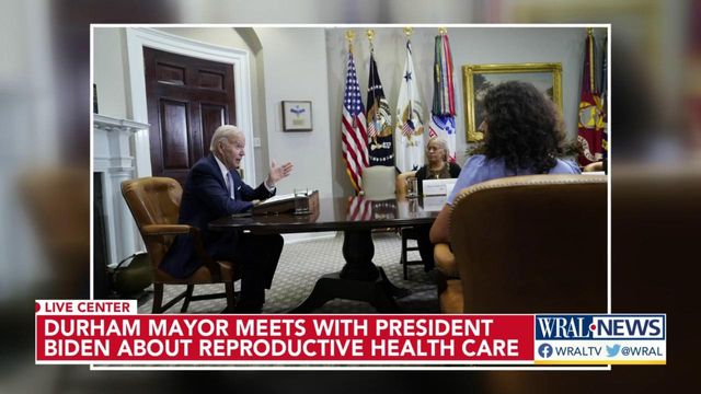 Durham Mayor Elaine O'Neal meets with President Biden about reproductive health care