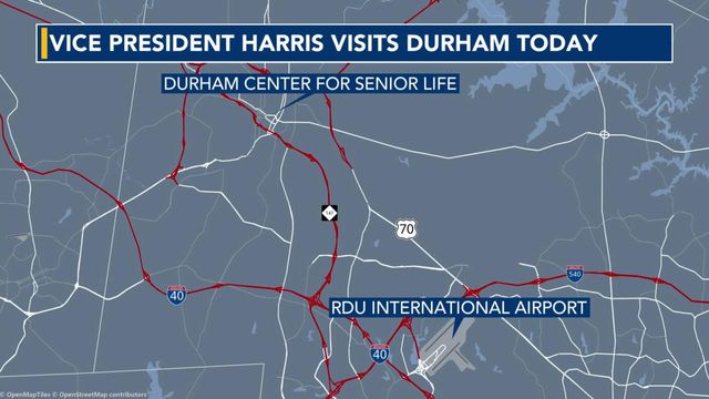 VP Harris visits Durham Thursday. Here's her schedule
