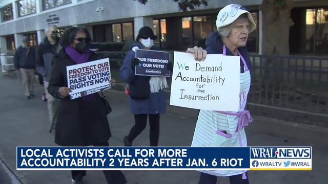 Activists in the Triangle call for more accountability two years after Jan. 6 riot