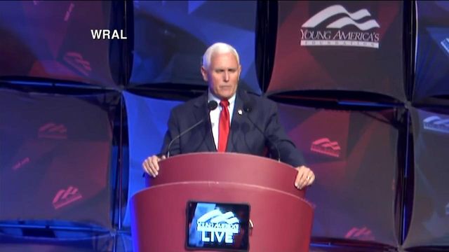 Mike Pence speaks in Chapel Hill and answers tough questions 