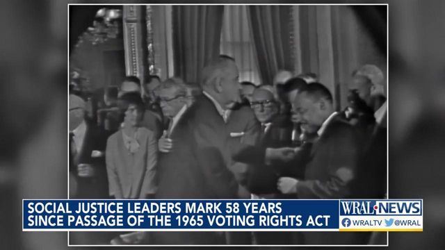 Social justice leaders mark 58 years since passage of the 1965 Voting Rights Act