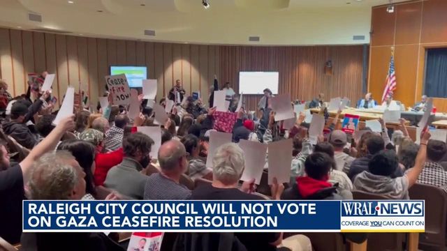 Raleigh City Council will not vote on Gaza ceasefire resolution