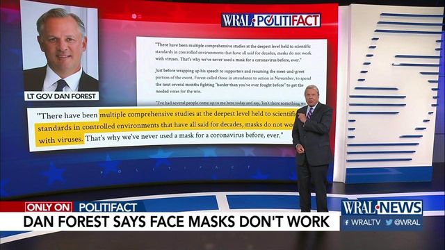 Forest falsely says masks don't work