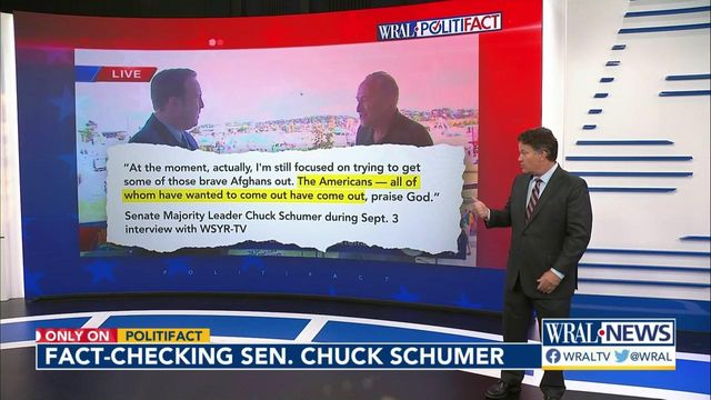 Checking Schumer's claim about Afghanistan