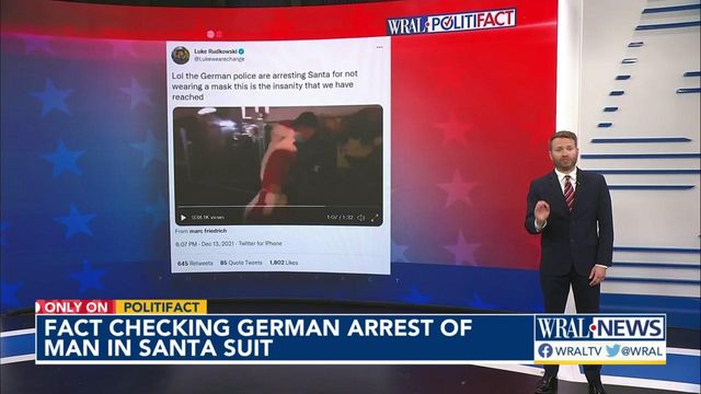 Fact checking German arrest of man in Santa suit
