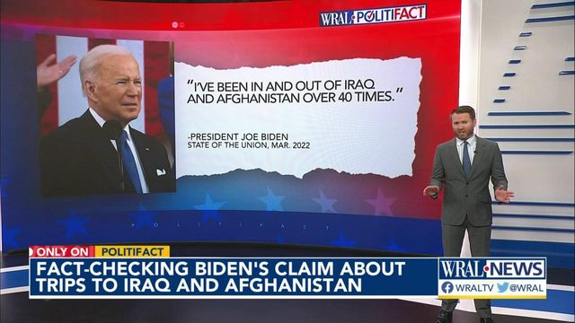 Checking Biden's claim about trips to Middle East