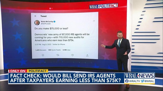 Checking McCarthy's IRS claim