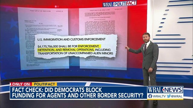 Checking ad about Democratic votes on border security