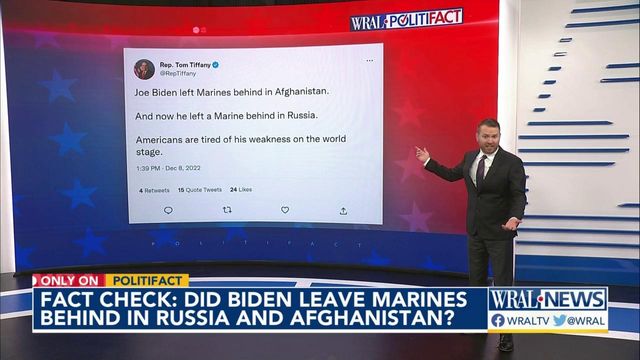Did Biden leave Marines in Afghanistan, Russia?
