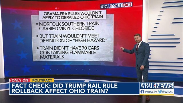 Checking claims about Obama-era rail rules, Ohio train wreck