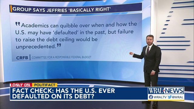 Checking Democrat's claim about debt default