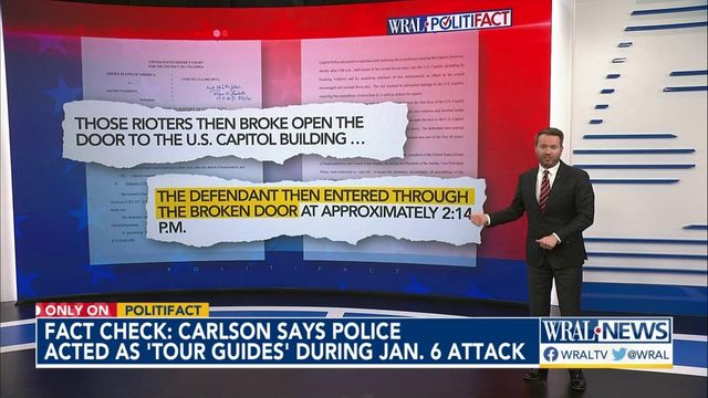 Checking Carlson's Jan. 6 'tour guides' claim