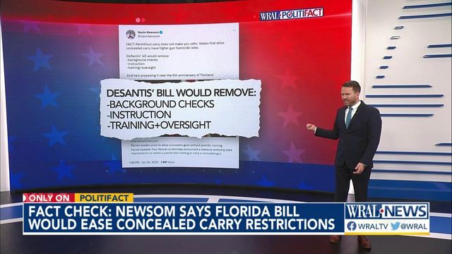 Checking Newsom's claim about Florida gun bill