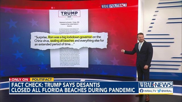 Fact check: Trump accuses DeSantis of closing all Florida beaches