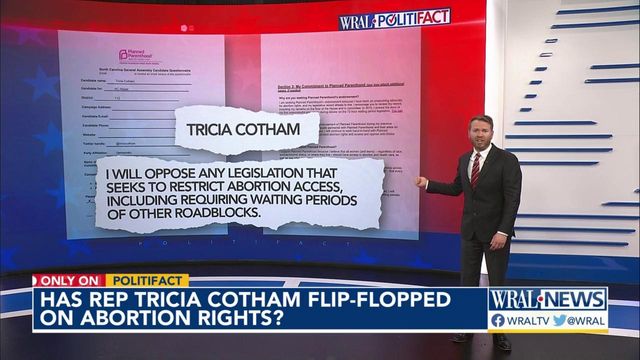 Did Tricia Cotham flip-flop on abortion?
