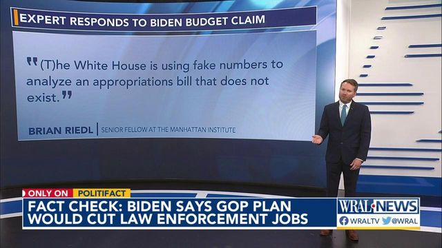 Checking Biden's claim about GOP budget plan, law enforcement agents