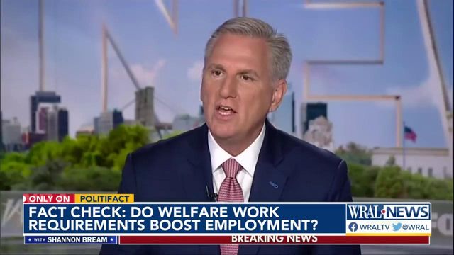 Fact check: McCarthy says 'every study' shows work requirements boost employment