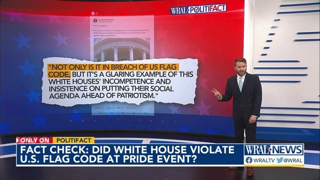 Fact check: Did White House Pride event violate flag code?